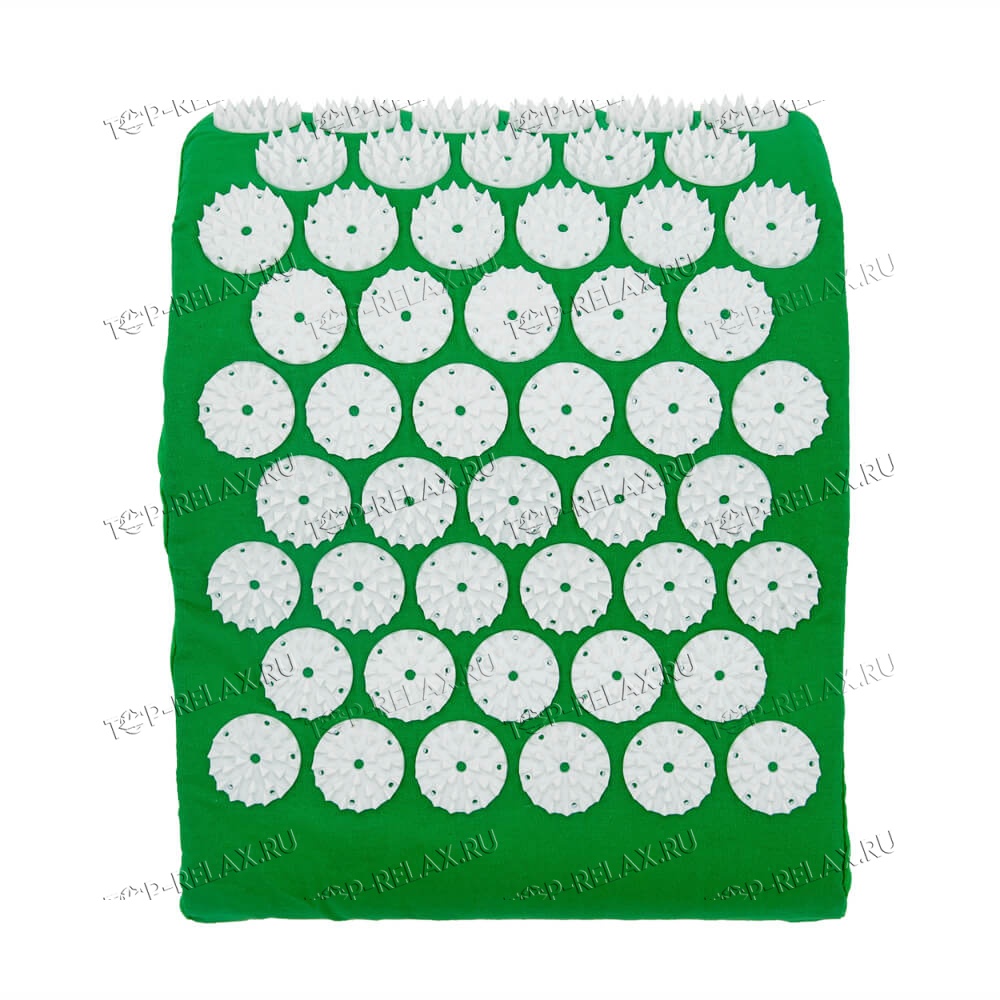 Массажная акупунктурная подушка (анатомическая) EcoRelax, зеленый - 4